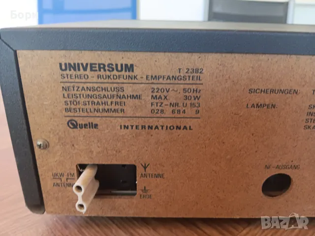 UNIVERSUM T 2382 стерео тунер, снимка 8 - Радиокасетофони, транзистори - 47497813