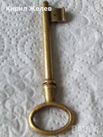 Стар рядка бронзов ключ 31669, снимка 2 - Антикварни и старинни предмети - 52580441