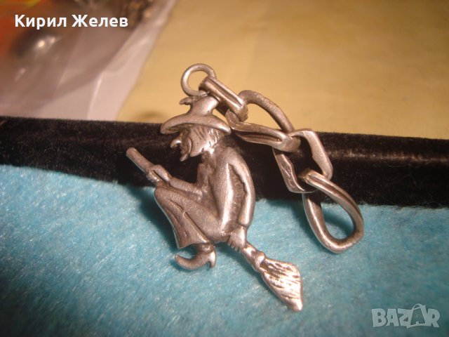 СРЕБЪРНА БАБА ЯГА СТАРА СРЕБЪРНА ФИГУРКА ВИСУЛКА ИЗЦЯЛО РЪЧНА МАЙСТОРСКА АРТ ИЗРАБОТКА УНИКАТ 21915, снимка 4 - Колекции - 34753894