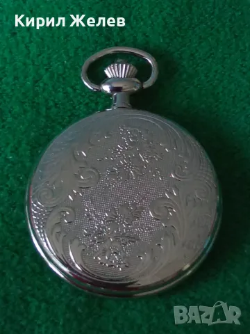 ВИНТИДЖ КВАРЦОВ ДЖОБЕН ЧАСОВНИК с ОРНАМЕНТИРАН КАПАК РАБОТЕЩ 22065, снимка 11 - Джобни - 32904703