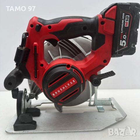 Milwaukee M18 BLCS66 - Акумулаторен безчетков циркуляр 2x18V 5.0Ah, снимка 6 - Триони и циркуляри - 52979459