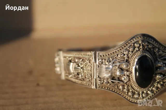 Дамска сребърна гривна , снимка 2 - Гривни - 49405246