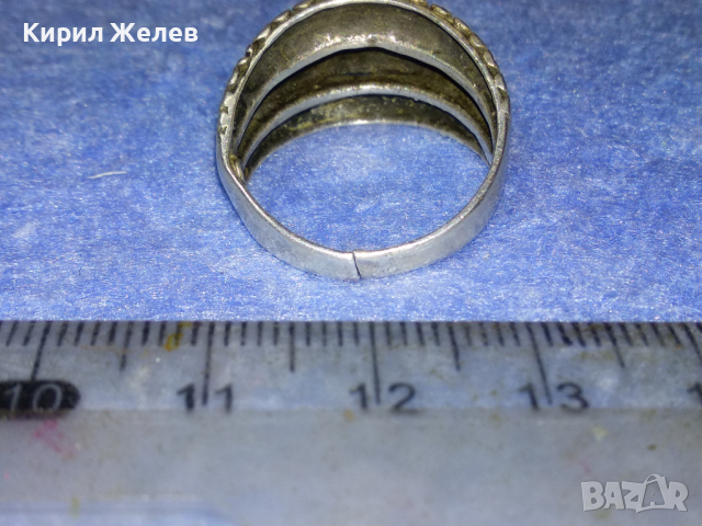 КРАСИВО ОРНАМЕНТИРАН СРЕБЪРЕН ПРЪСТЕН СРЕБРО 925 РЪЧНА МАЙСТОРСКА ИЗРАБОТКА 41891, снимка 14 - Пръстени - 44663726