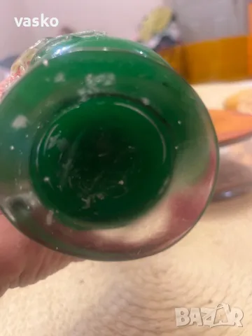Стара стъклена ваза, снимка 5 - Вази - 49788894