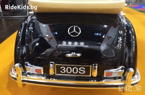 Mercedes 300S classic 12V – Детска акумулаторна кола, Черна, EVA гуми, снимка 3 - Детски велосипеди, триколки и коли - 50043231