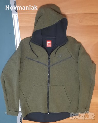 Nike Tch Flc Wr Hoodie Fz Olive-Като Ново, снимка 13 - Спортни дрехи, екипи - 41141317