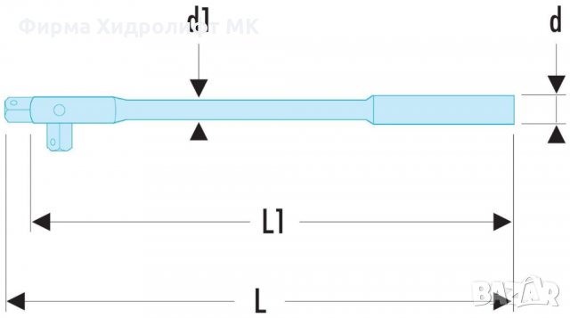 FACOM S.145 Кардан с дълга дръжка 1/2'', снимка 2 - Гедорета - 34791567