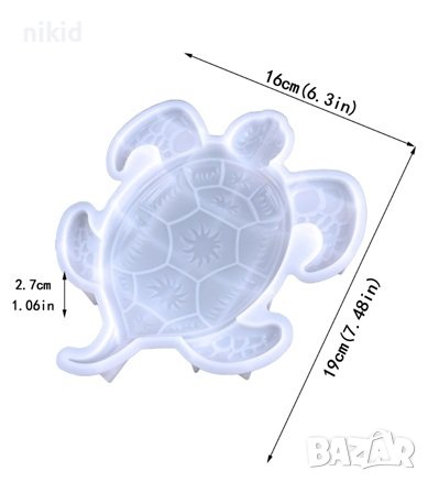3D Гигант костенурка силиконов молд форма фондан гипс, снимка 3 - Форми - 41270482