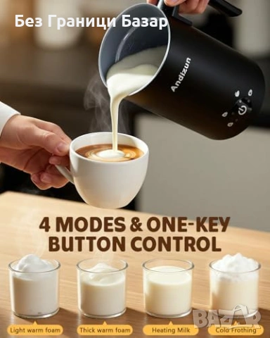 Нов Уред за разпенване / затопляне на мляко Млечна пяна за секунди Кафе, снимка 3 - Други - 53698252
