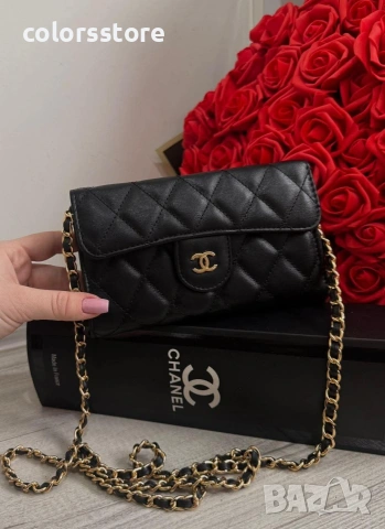 Черна чанта Ch**** - IM203, снимка 2 - Чанти - 35884991