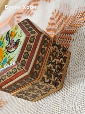 Малка дървена кутийка, Сирия, снимка 4 - Антикварни и старинни предмети - 40890525