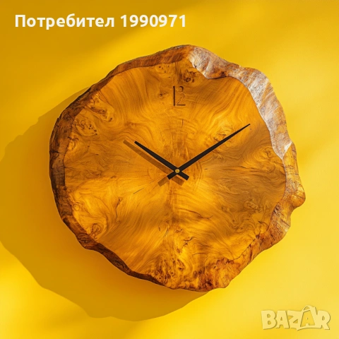 Стенен часовник от естествена дървесина по поръчка, снимка 17 - Декорация за дома - 53727150