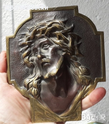 Различни пана за стена: Исус метал пано икона религия релеф, 14 см, снимка 9 - Пана - 29443639