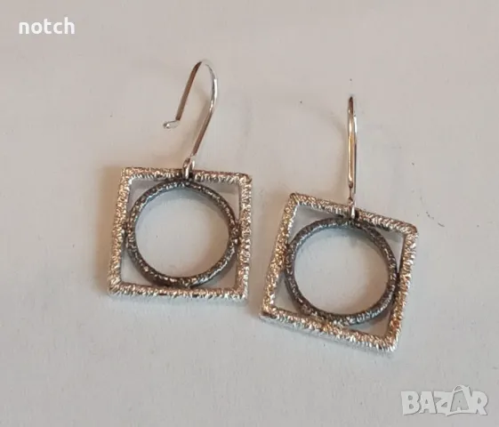 Сребърни обеци, снимка 6 - Обеци - 49770615