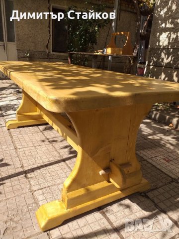 дървена маса и пейка, снимка 12 - Маси - 26071569