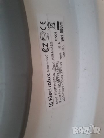 Продавам на части пералня Electrolux EWF10771W, снимка 2 - Перални - 35698203