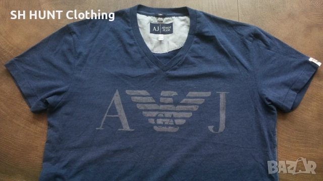 ARMANI JEANS Slim T-Shirt Original Размер M мъжка оригинална тениска 24-67, снимка 3 - Тениски - 53296359