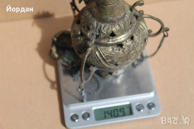 Възрожденско сребърно кандило , снимка 3 - Антикварни и старинни предмети - 36335496