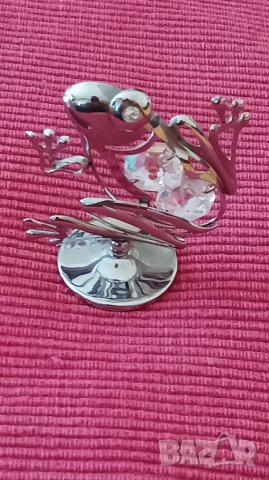 Статуетка,жаба,кристал,Сваровски., снимка 2 - Колекции - 41618265