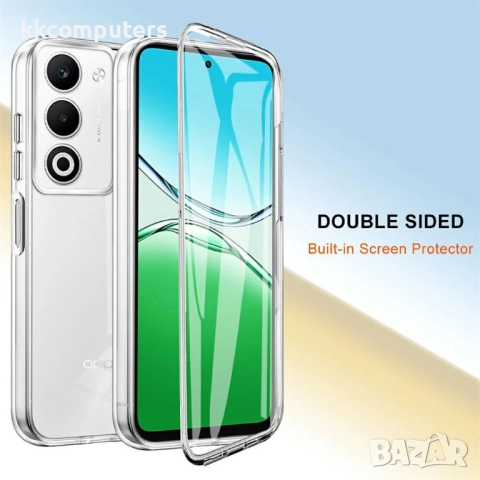 Oppo A5 5G калъф – TPU рамка и прозрачен акрилен гръб + PET протектор