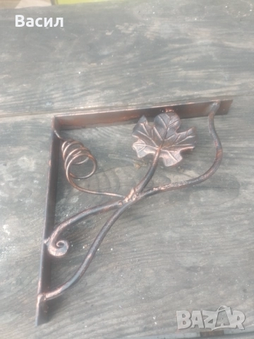 Конзоли , рафтодържачи стойки и ъгли за рафтове и етажерки от ковано желязо, снимка 12 - Други стоки за дома - 52475299