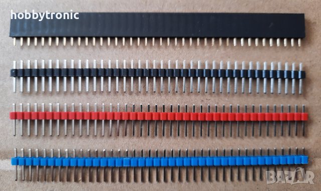 Гнездови и щифтови редички - съединители 2.54мм 1х40 , снимка 2 - Друга електроника - 39992105