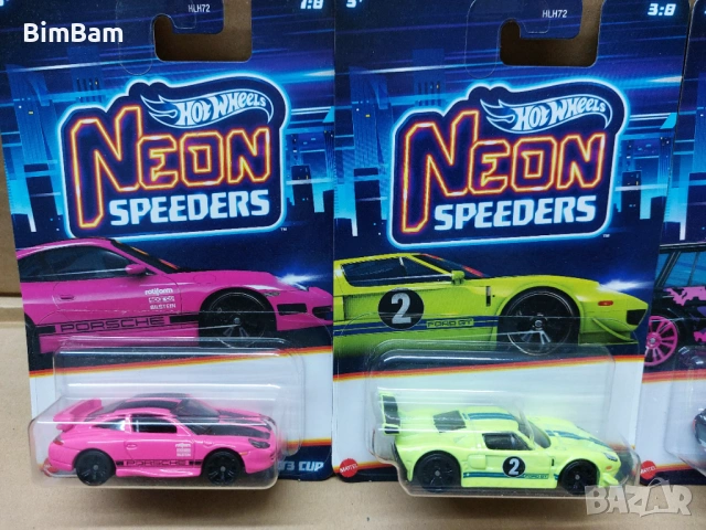 Колички Hot Wheels NEON SPEEDERS/ Хот Уилс - 7 модела / 011, снимка 2 - Коли, камиони, мотори, писти - 53146303