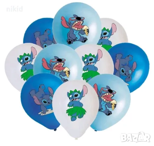 Лило и Стич lilo stitch Обикновен надуваем латекс латексов балон парти, снимка 10 - Други - 32490934