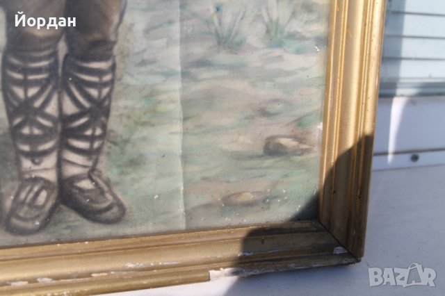 Стара картина ''български войник'' 1880 година, снимка 8 - Колекции - 38709589