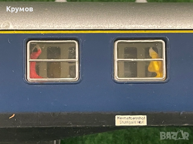 Вагон пътнически 4-осен Лима HO 1:87 влак ЖП модел фигури, снимка 4 - Колекции - 53700341