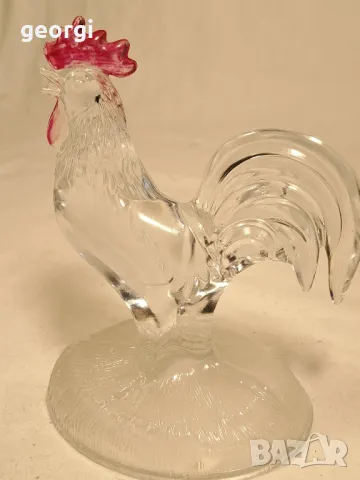 стъклен петел   1/5, снимка 2 - Декорация за дома - 48564710