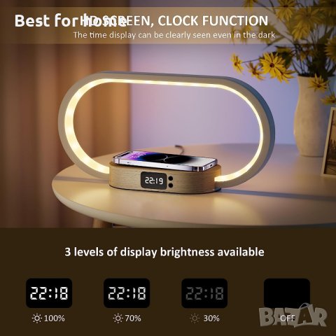 Настолна Лампа с Безжично зареждане WA09, снимка 4 - Настолни лампи - 41635253