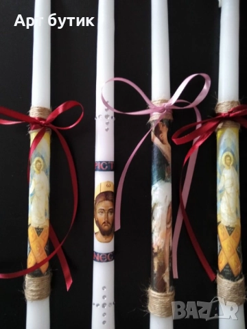 Декорирани свещи за Кръщене