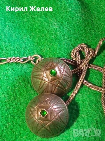 2 УНИКАЛНИ СТАРИ СРЕБЪРНИ УКРАШЕНИЯ с ЕМЕРАЛД СМАРАГД РЪЧНО ОРНАМЕНТИРАНИ с ЩЕМПЕЛ на АТЕЛИЕТО 26341, снимка 3 - Антикварни и старинни предмети - 34853404