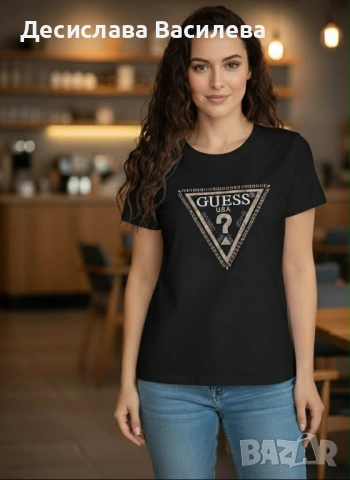 Дамска тениска GUESS , снимка 2 - Тениски - 53660438