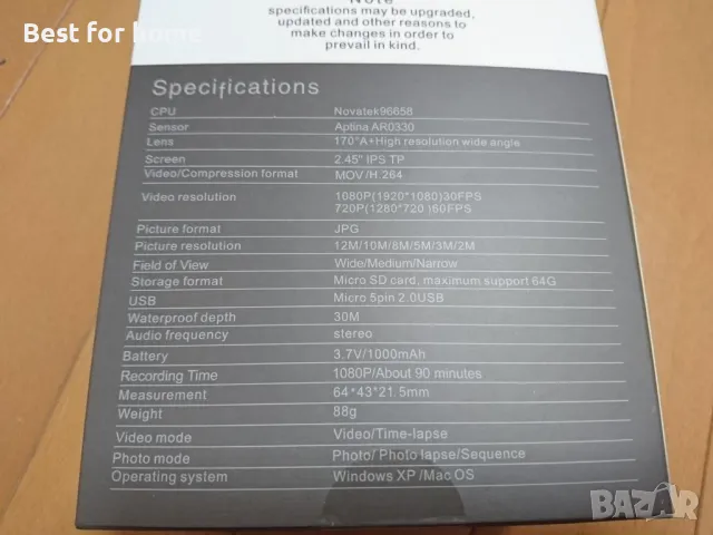 WiFi Екшън камера VICTSING Touch 2,45, снимка 5 - Камери - 48752522