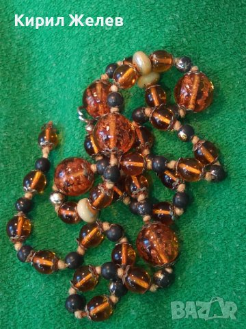 РАЗКОШЕН РЕТРО СТАР ГЕРДАН ОГЪРЛИЦА от ЦВЕТНО РЪЧНА МАЙСТОРСКА ИЗРАБОТКА СТЪКЛО 24453