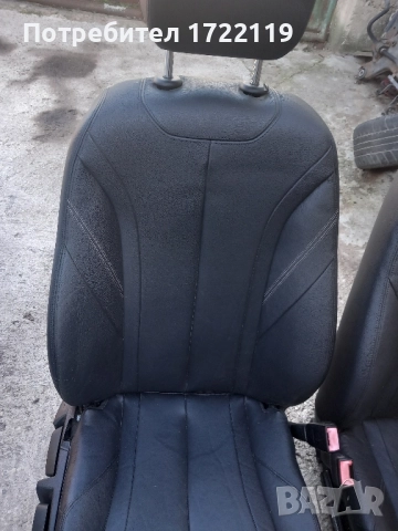 Предни кожени седалки и задни подглавници BMW F31, снимка 6 - Части - 52263771