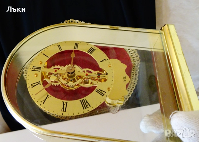 Кралски настолен часовник скелетон S.Haller. , снимка 10 - Антикварни и старинни предмети - 52553554