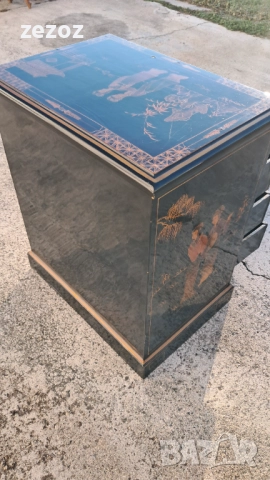 Шкаф масив с рисунки черен, снимка 10 - Шкафове - 52527003