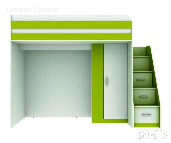 Високо легло и шкаф