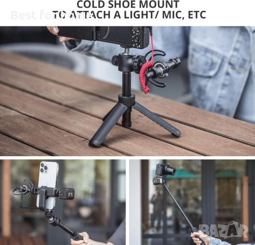 PGYTECH Мини статив с държач за телефон, снимка 5 - Селфи стикове, аксесоари - 52628389