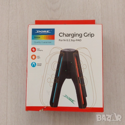 Чисто нов DOBE Charging Grip за Nintendo Switch 2 | Зарядна ръкохватка с LED индикация