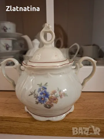Барокова захарница с декор Черно лале, снимка 2 - Други - 56377394
