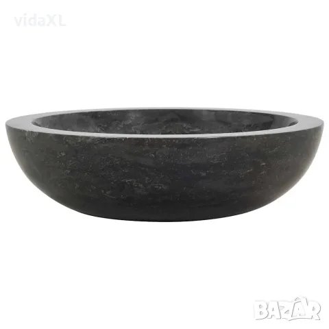 vidaXL Мивка, 40x12 см, мрамор, черна, снимка 5 - Мивки - 56146011