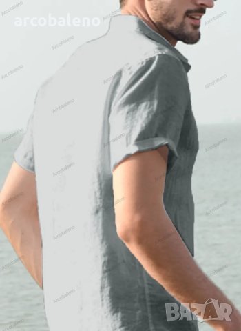 Мъжка лятна риза с къс ръкав, 6цвята - 023 , снимка 18 - Ризи - 41552427