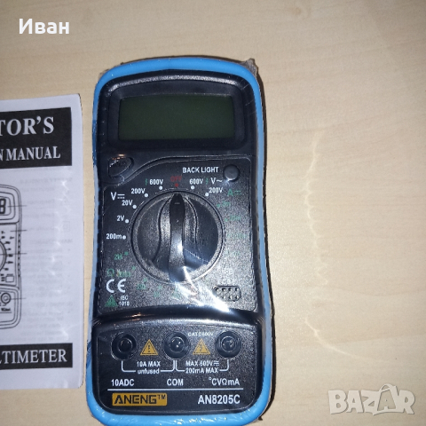 Цифров мултицет с LCD подсветка ANENG, снимка 5 - Друга електроника - 44766878