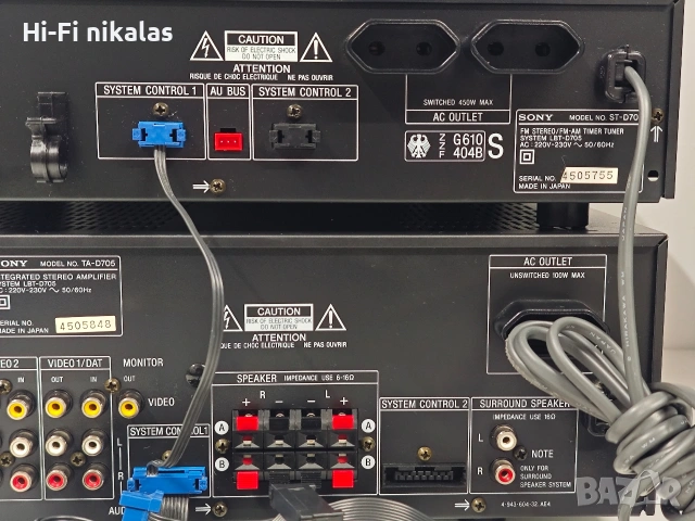 стерео усилвател FM радио ресийвър SONY TA-D705 ST-D705, снимка 10 - Ресийвъри, усилватели, смесителни пултове - 53606067