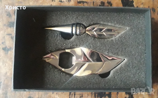 отварачка и запушалка за вино метал масивни супер подарък, снимка 5 - Аксесоари за кухня - 28677325