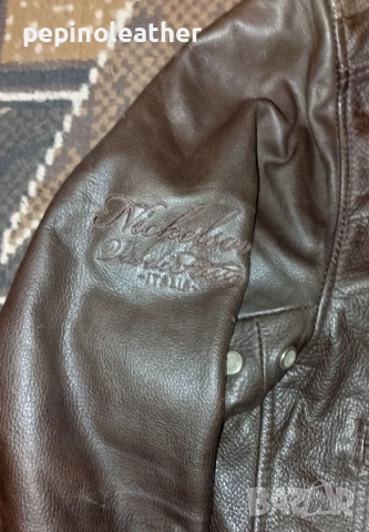 NICKELSON английско пилотско кожено яке тип MА-1, размер L-XL / 54, снимка 4 - Якета - 52794057